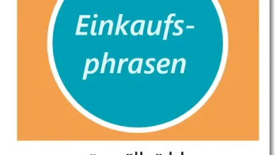 مصطلحات التسوق باللغة الألمانية