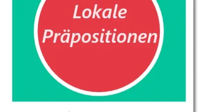 حروف الجر المكانية بالألمانية - Lokale Präpositionen