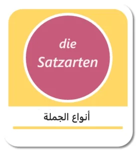 أنواع الجملة في اللغة الألمانية (die Satzarten)