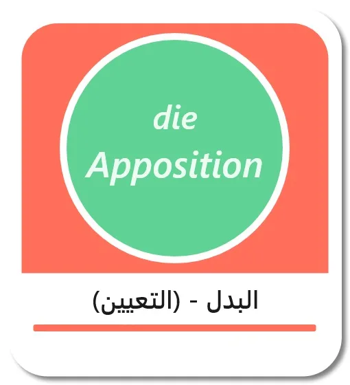 البدل في اللغة الألمانية (die Apposition)